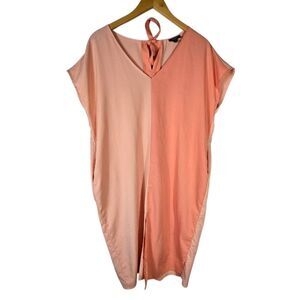 &merci Peach Split-Tone Dress With Pockets